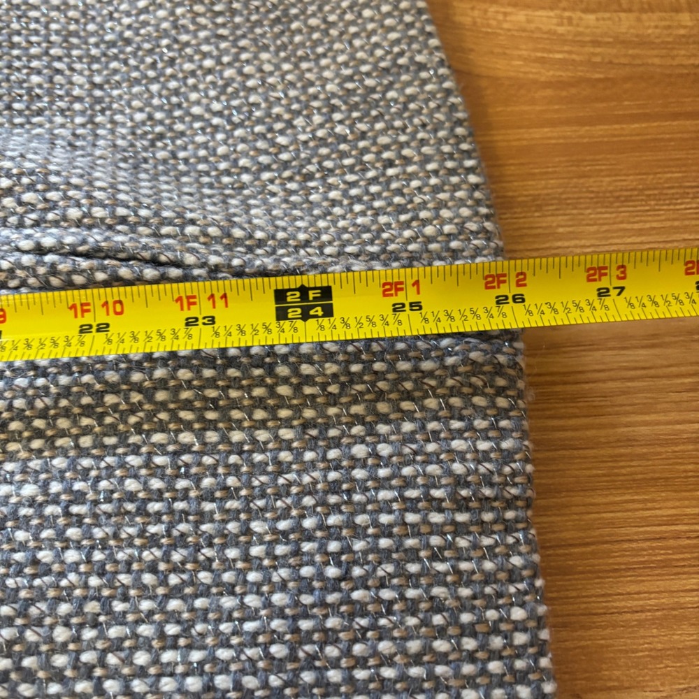 Talbots Wool Blend Moto Jacket 18 Gray Tweed Asymmetrical Zip Quiet Luxury - Picture 6 of 11